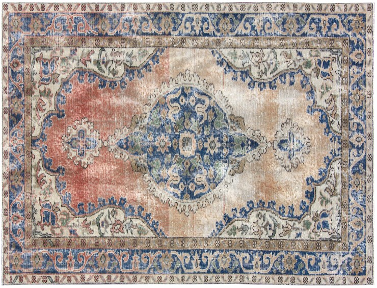 Beige Turquía Alfombra vintage 202 x 120 cm