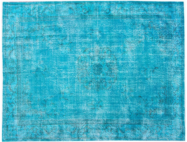 Grøn Tyrkiet Vintagetæppe 312 x 207 cm