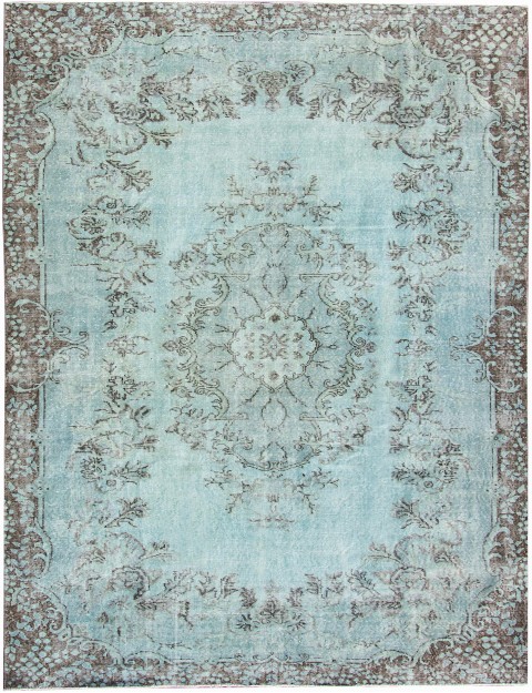 Blau Türkei Vintage Teppich 313 x 202 cm