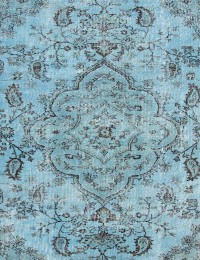Blau Türkei Vintage Teppich  280 x 170 cm