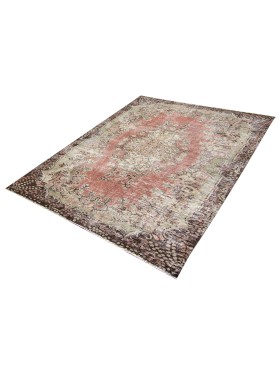 Beige Turkije Vintage Tapijt  243 x 162 cm
