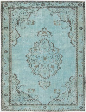 Blå Turkiet vintage matta  214 x 153 cm