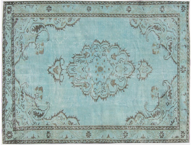 Bleu Turc Tapis vintage 214 x 153 cm