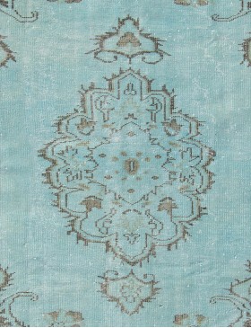 Blå Turkiet vintage matta  214 x 153 cm