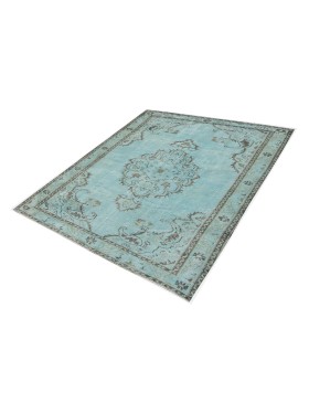 Blå Turkiet vintage matta  214 x 153 cm