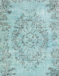 Blå Turkiet vintage matta  220 x 114 cm
