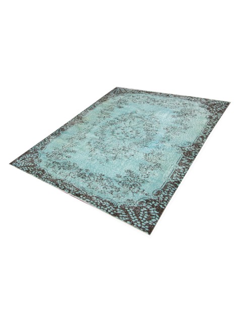 Blå Tyrkiet Vintagetæppe  220 x 114 cm