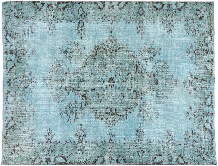 Blauw Turkije Vintage Tapijt 210 x 115 cm