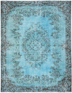 Blau Türkei Vintage Teppich  210 x 114 cm