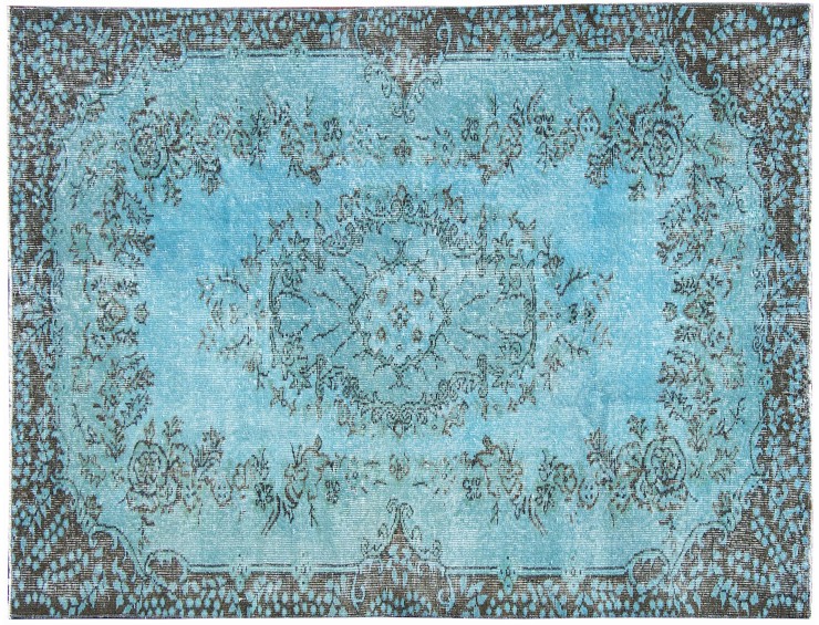 Bleu Turc Tapis vintage 210 x 114 cm