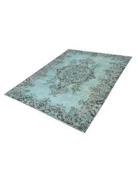 Blå Tyrkia  vintage teppe  200 x 110 cm