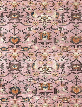 Rose Turc Tapis vintage  257 x 148 cm