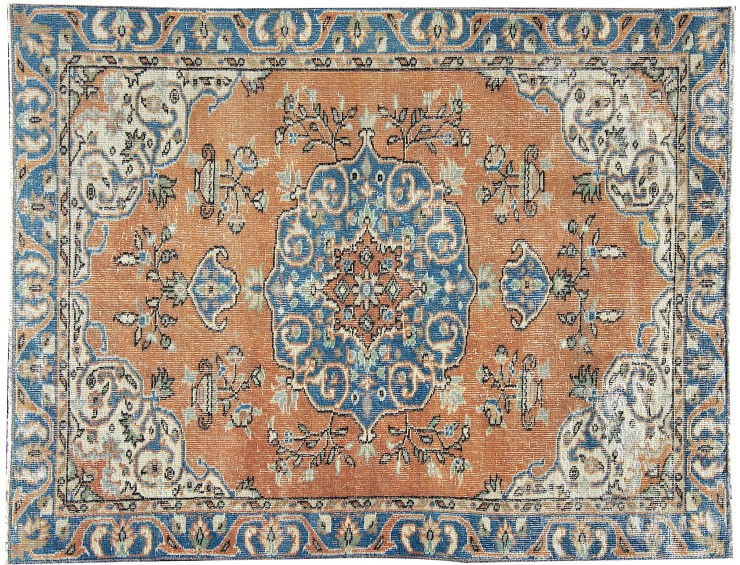 Beige Turquía Alfombra vintage 200 x 112 cm