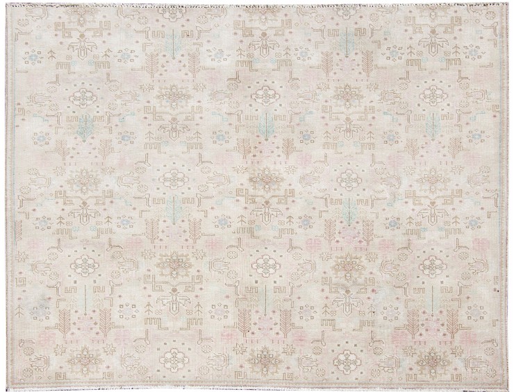 Beige Persien Persischer Vintage Teppich  209 x 180 cm