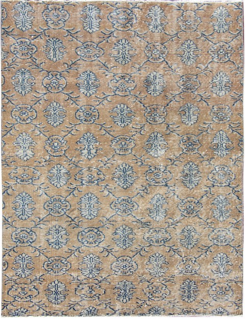 Beige Türkei Vintage Teppich 203 x 108 cm