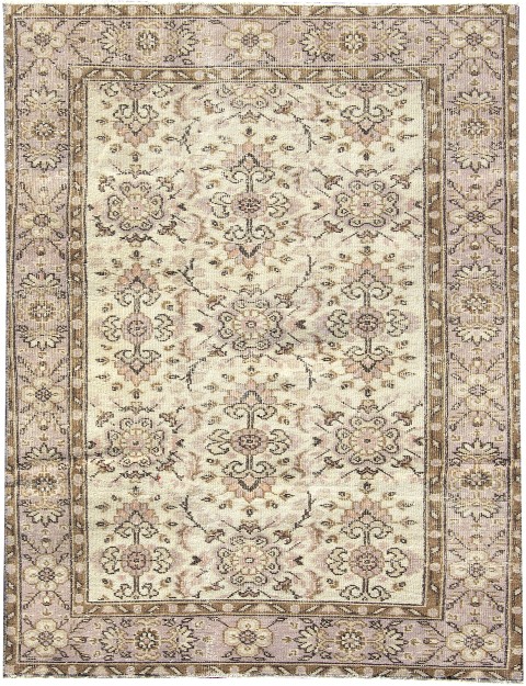 Beige Türkei Vintage Teppich 210 x 110 cm