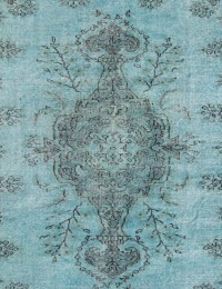 Bleu Turc Tapis vintage  250 x 156 cm