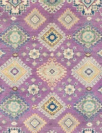 Púrpura Afghanistan Alfombra Kazak 205 x 150 cm - view 4