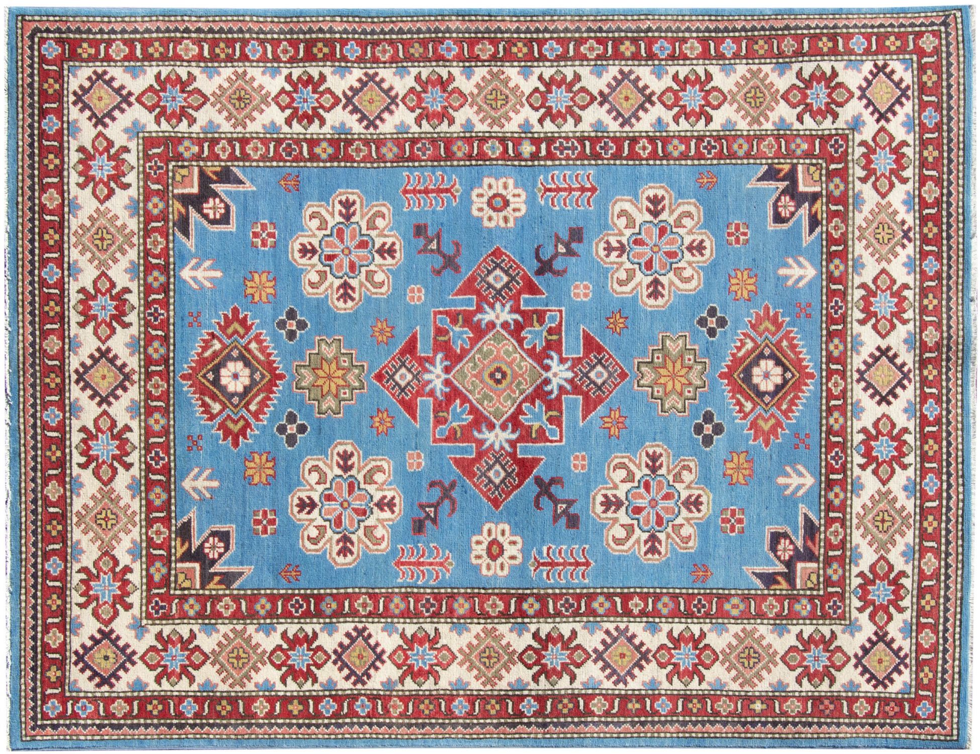 Tappeto Kazak  blu <br/>205 x 146 cm