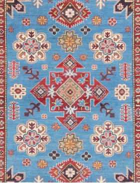 Bleu Afghanistan Tapis Kazak  205 x 146 cm