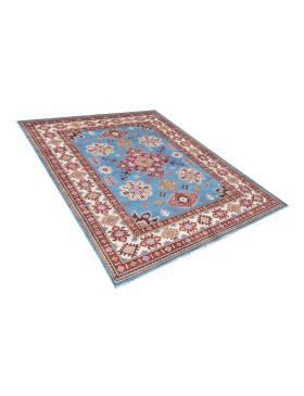 Bleu Afghanistan Tapis Kazak  205 x 146 cm