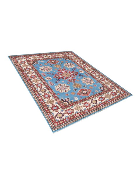 Blau Afghanistan Kazak Teppich  205 x 146 cm