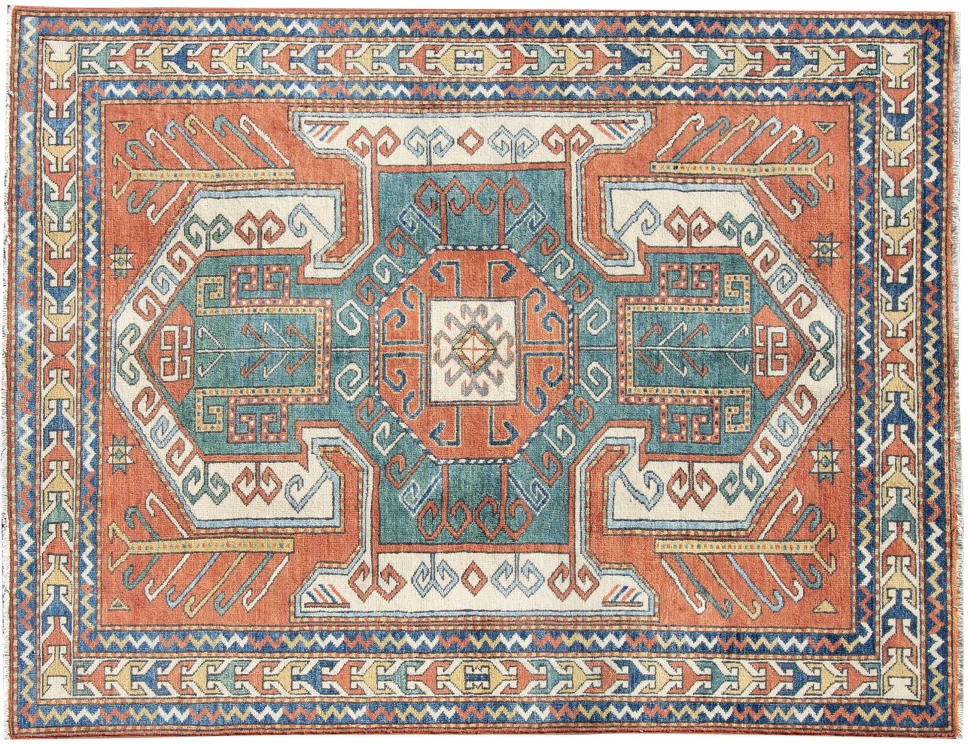 Tappeto Kazak  rosso <br/>210 x 151 cm