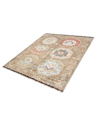 Braun Afghanistan Ziegler Teppich  116 x 82 cm