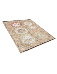 Braun Afghanistan Ziegler Teppich  116 x 82 cm