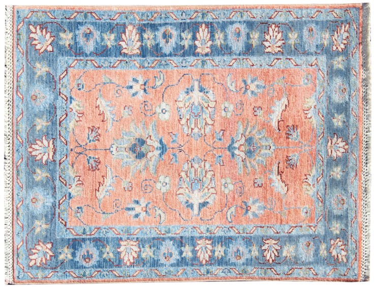 Rosa Afghanistan Ziegler matta  123 x 82 cm
