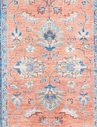 Rosa Afghanistan Ziegler matta  123 x 82 cm