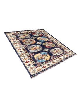 Blauw Afghanistan Ziegler Tapijt 128 x 80 cm - view 3