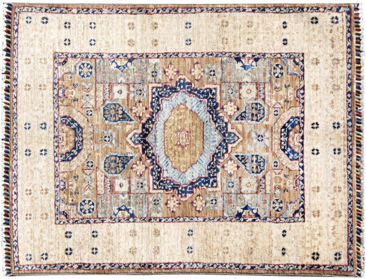 Brun Afghanistan Ziegler matta  120 x 78 cm