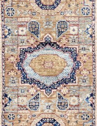 Brun Afghanistan Ziegler matta  120 x 78 cm