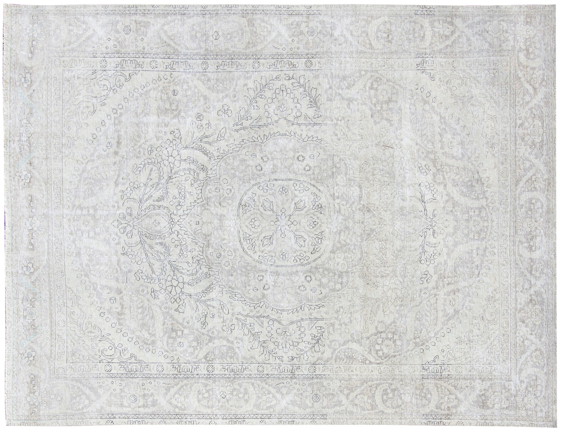 Beige Persan Tapis Persan vintage 286 x 197 cm - Tapis fait main unique