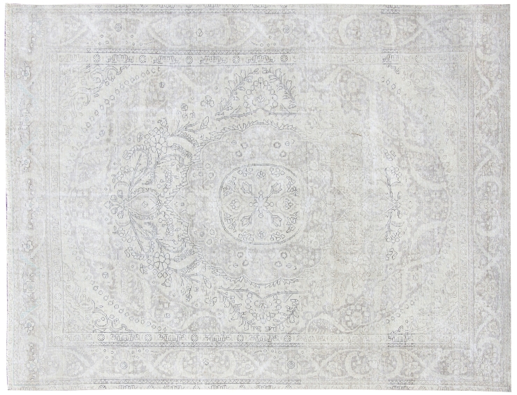 Beige Persan Tapis Persan vintage 286 x 197 cm