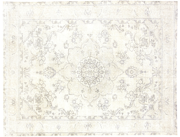 Beige Persan Tapis Persan vintage 285 x 199 cm