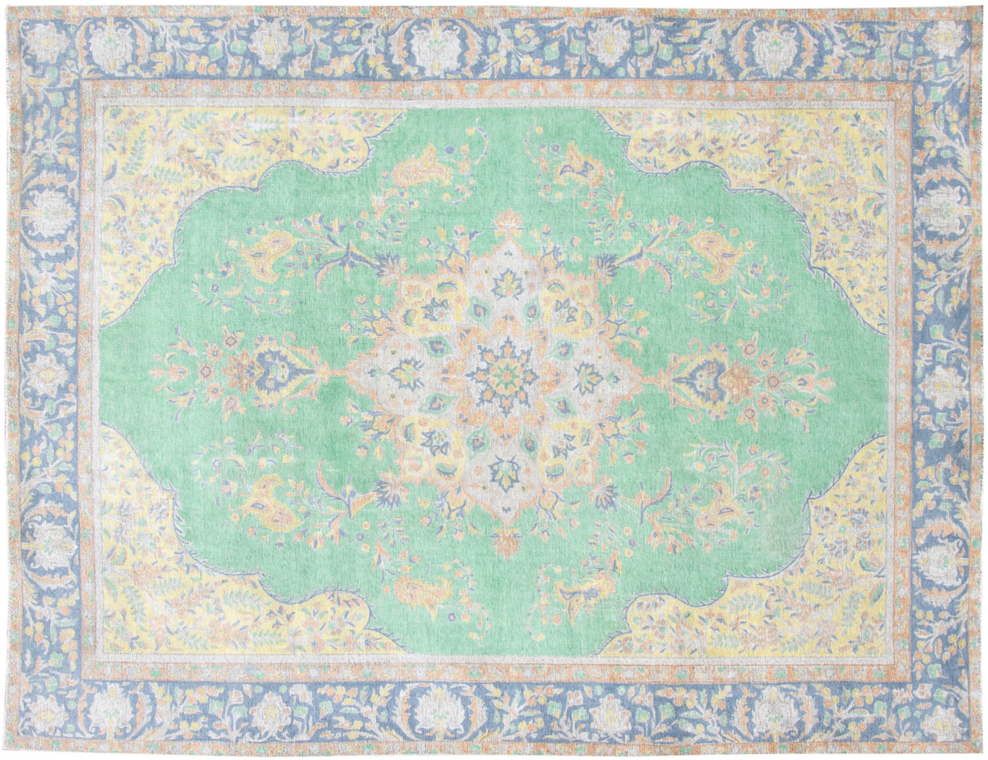 Tappeto vintage persiano  verde <br/>366 x 288 cm