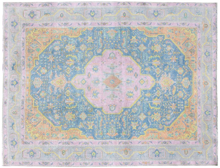 Multifarvet Persien Persisk Vintagetæppe 377 x 296 cm