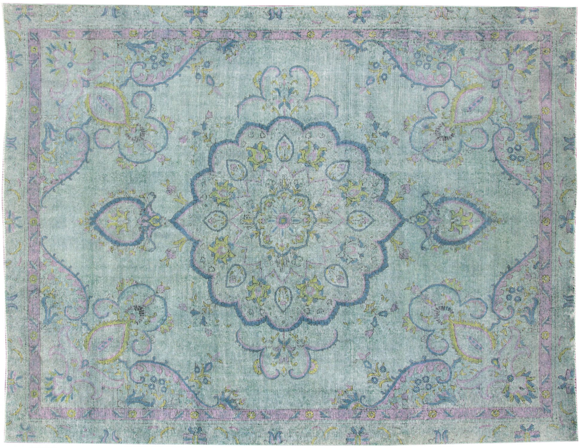 Tappeto vintage persiano  turchese <br/>339 x 268 cm
