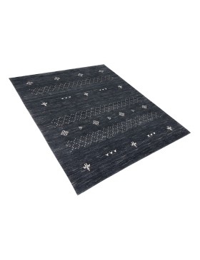 Noir Inde Pure Laine  180 x 120 cm