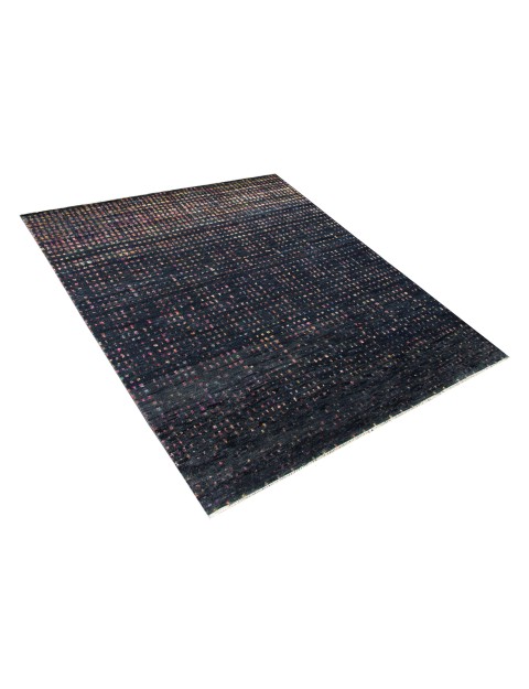 Black India Taj Wool & Silk  242 x 172 cm
