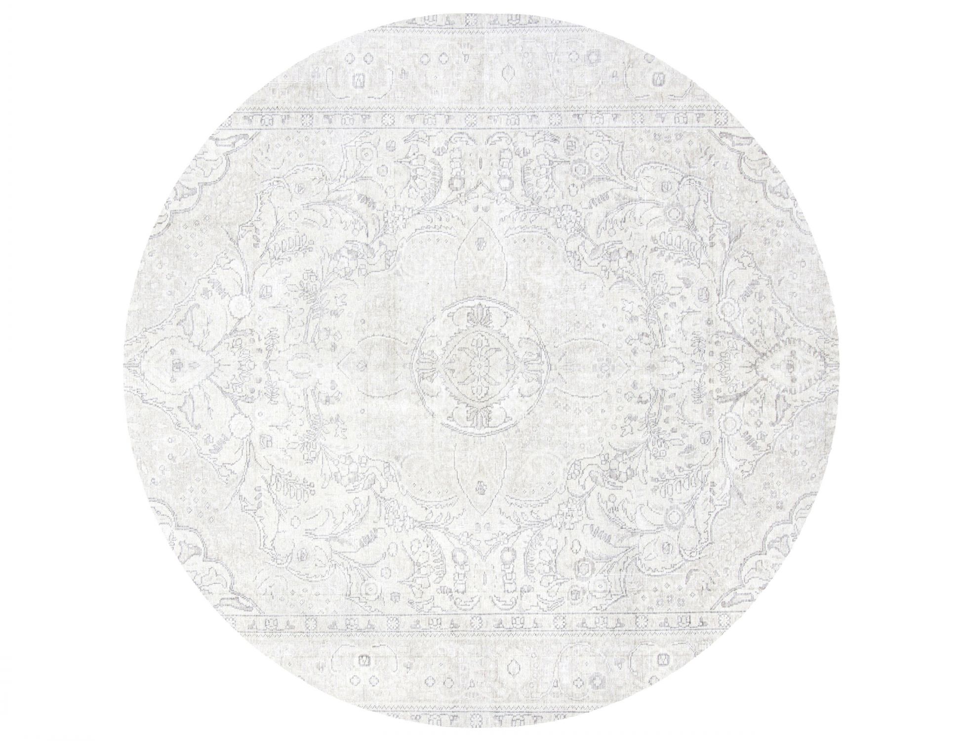 Rund  Vintage Teppich  beige <br/>195 x 195 cm