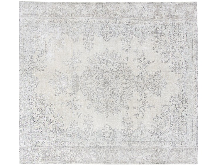 Beige Persien Persisk Vintagetæppe 194 x 194 cm