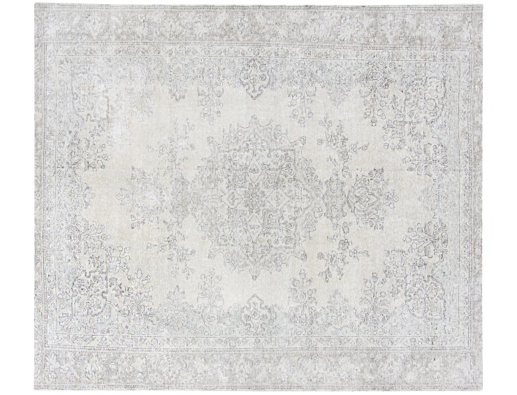 Beige Persien Persisk Vintagetæppe 250 x 194 cm