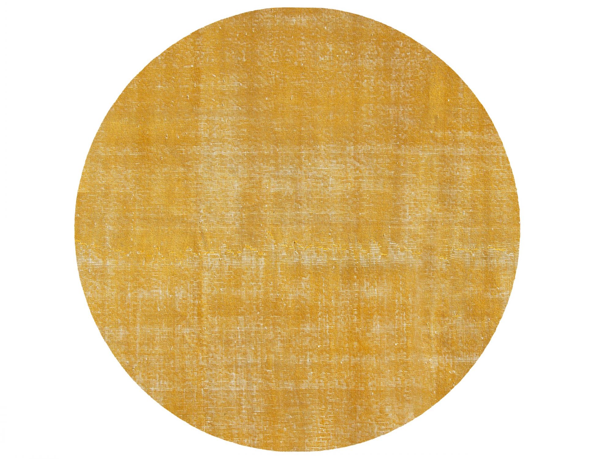 Rund Vintage Teppich  gelb <br/>145 x 145 cm