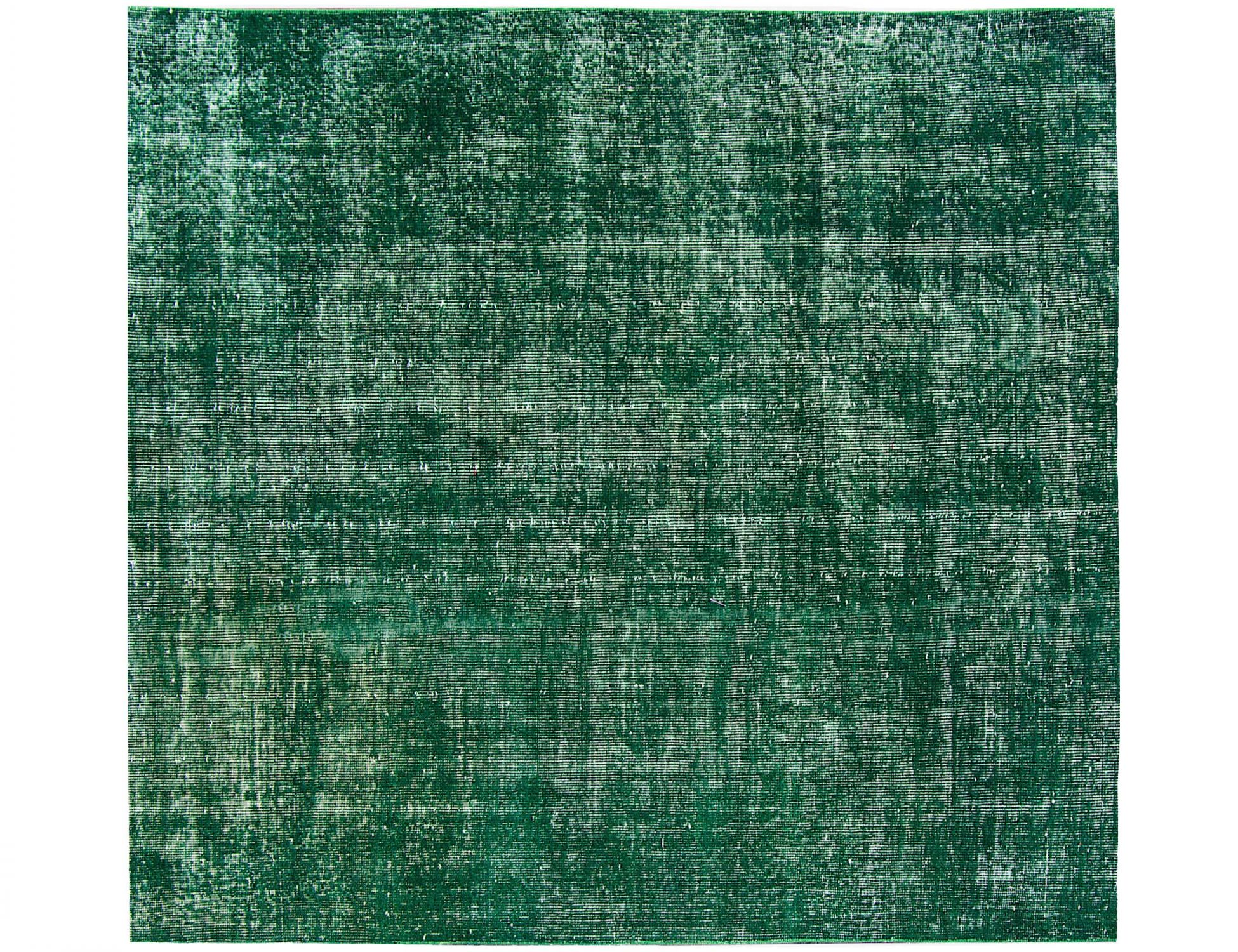 Quadrat Vintage Teppich  grün <br/>146 x 146 cm