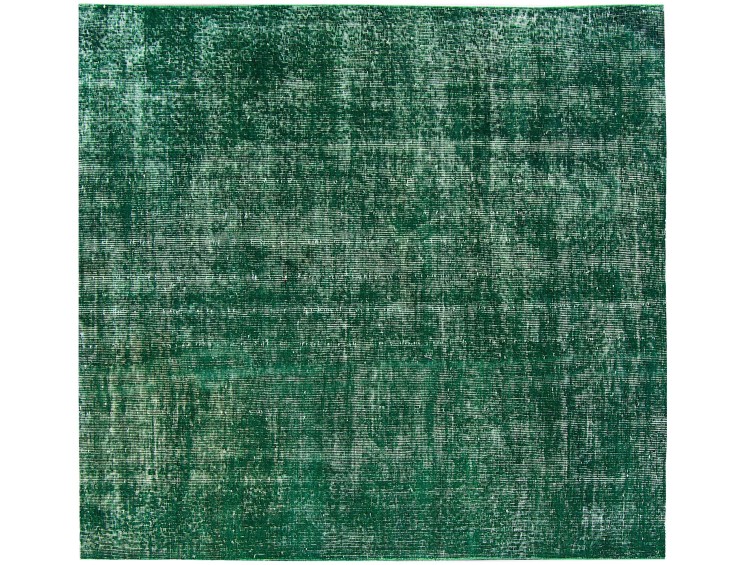 Verde Turco Tappeto vintage 146 x 146 cm