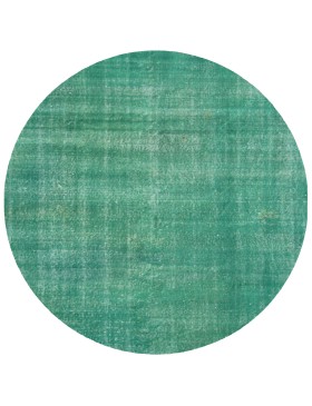 Verde Turquía Alfombra vintage  150 x 150 cm