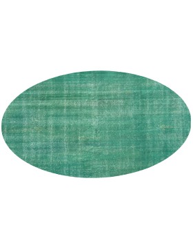 Verde Turquía Alfombra vintage  150 x 150 cm